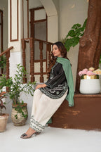 Black Embroidered 3-Piece