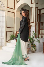 Black Embroidered 3-Piece