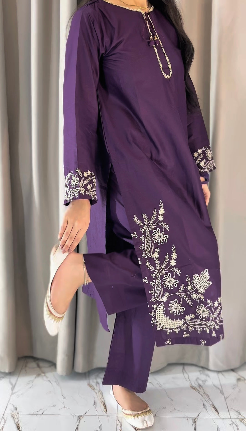 Ayn  Embroidered 3-Piece