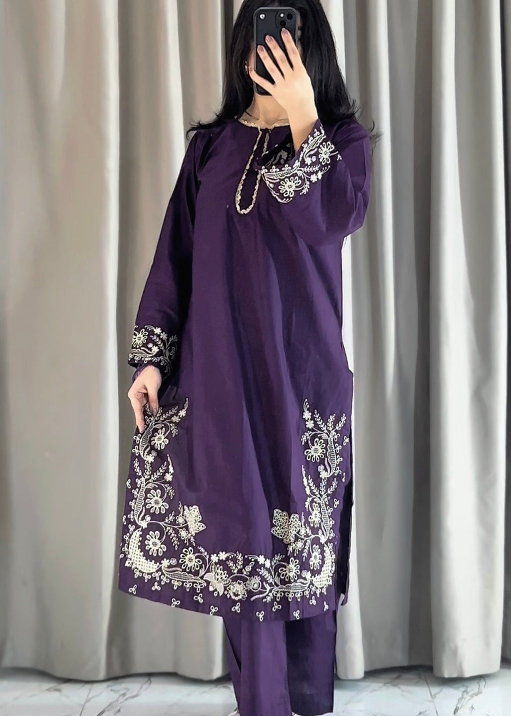 Ayn  Embroidered 3-Piece