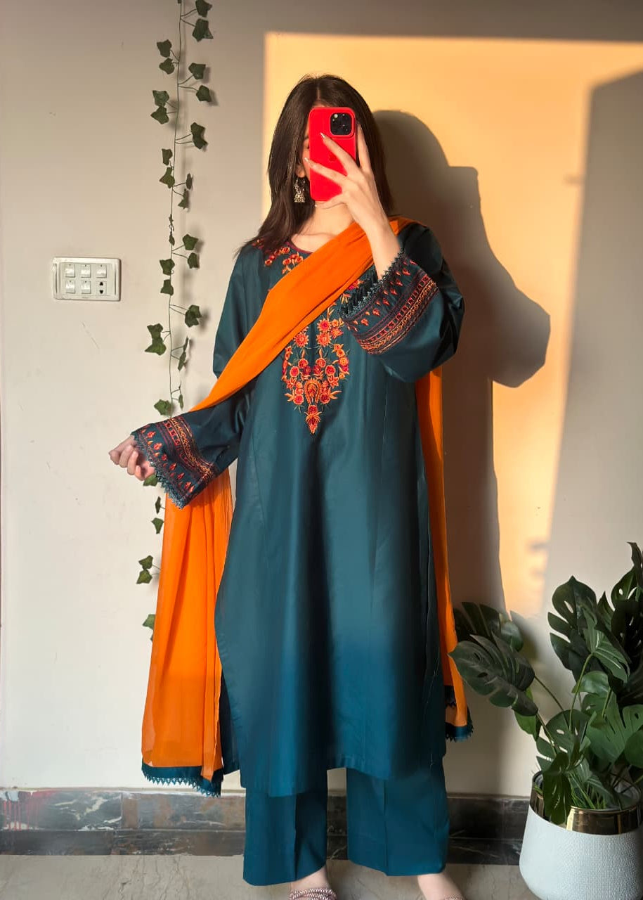 Embroidered 3-Piece