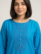 Royal Blue Embroidered 2-Piece
