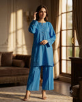 Royal Blue Embroidered 2-Piece