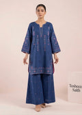 Blue embroidered 2 pc