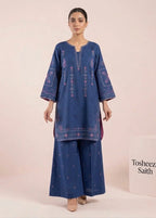 Blue embroidered 2 pc